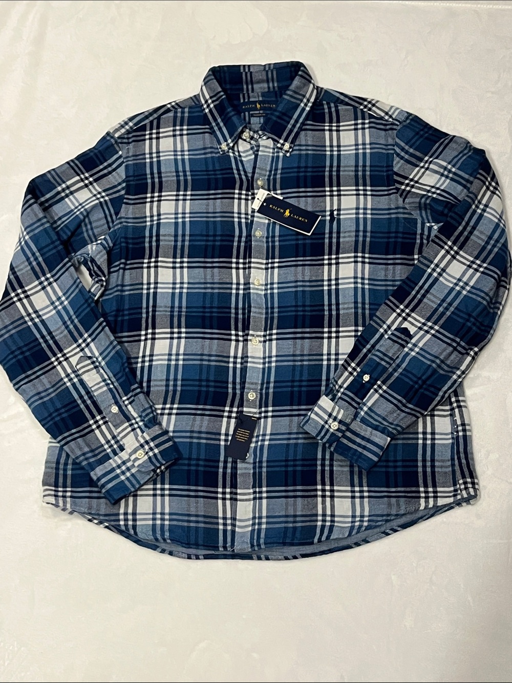 Ralph Lauren Blue Plaid Button-Down Shirt - Men